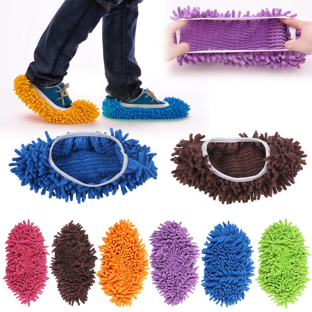 Mop Cleaning Lazy Slippers Floor Dust Polishing Cleaner Home Foot Shoes