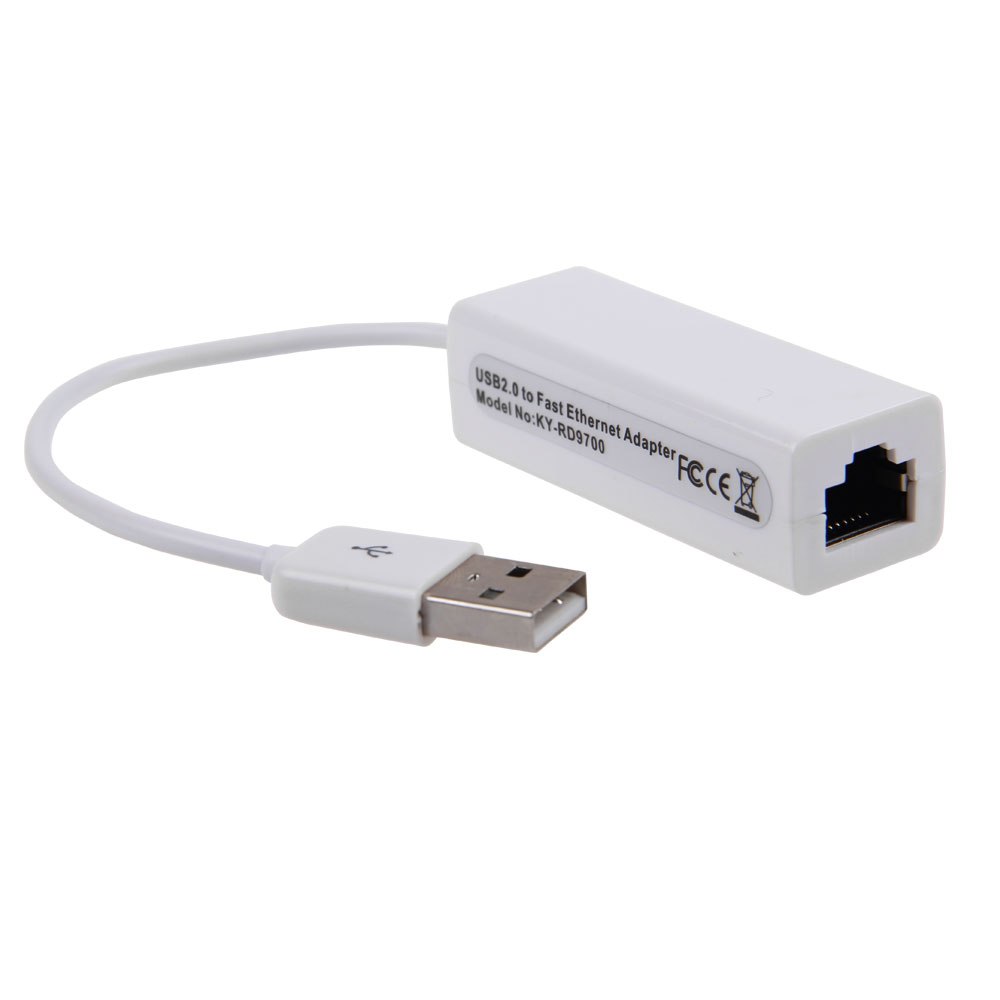 USB 2.0 Male to Lan RJ45 Female Port Adapter