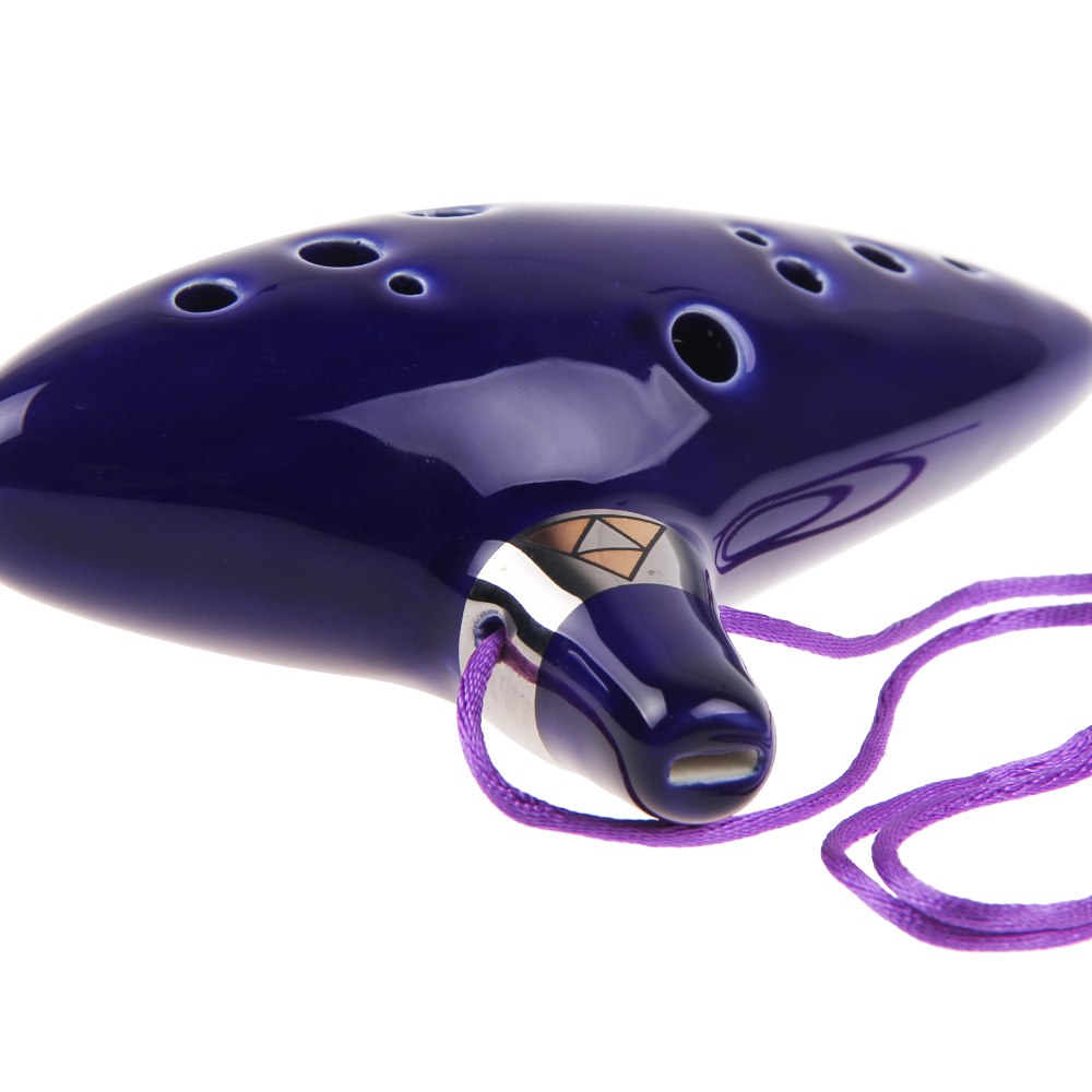 12 Hole Ocarina Ceramic Alto C Legend of Zelda Zelda Ocarina Flute Blue
