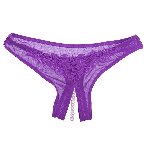 Femmes Sexy Lingerie String Ouvert Culotte Ouverte Fendue Knickers