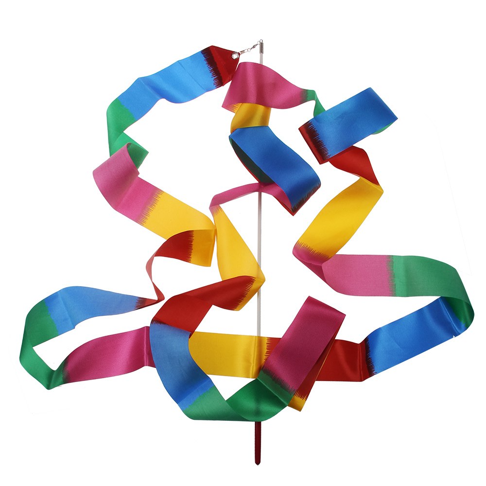 Gym Dance Ribbon Rhythmic Art Gymnastic Streamer Baton Twirling Rod