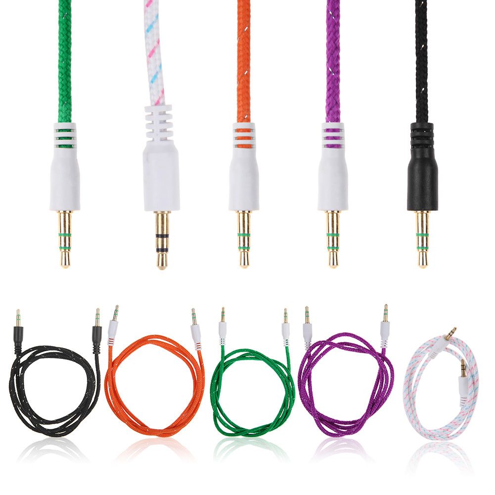 Braided 3FT 3.5mm Stereo Audio Headphone Cable Cord Male to Male M/M