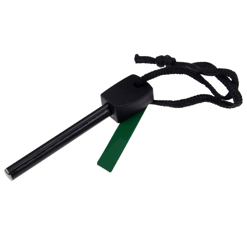 New Emergency Survival Outdoor Magnesium Flint Fire Starter Stick Lanyard Fr BBQ eBay