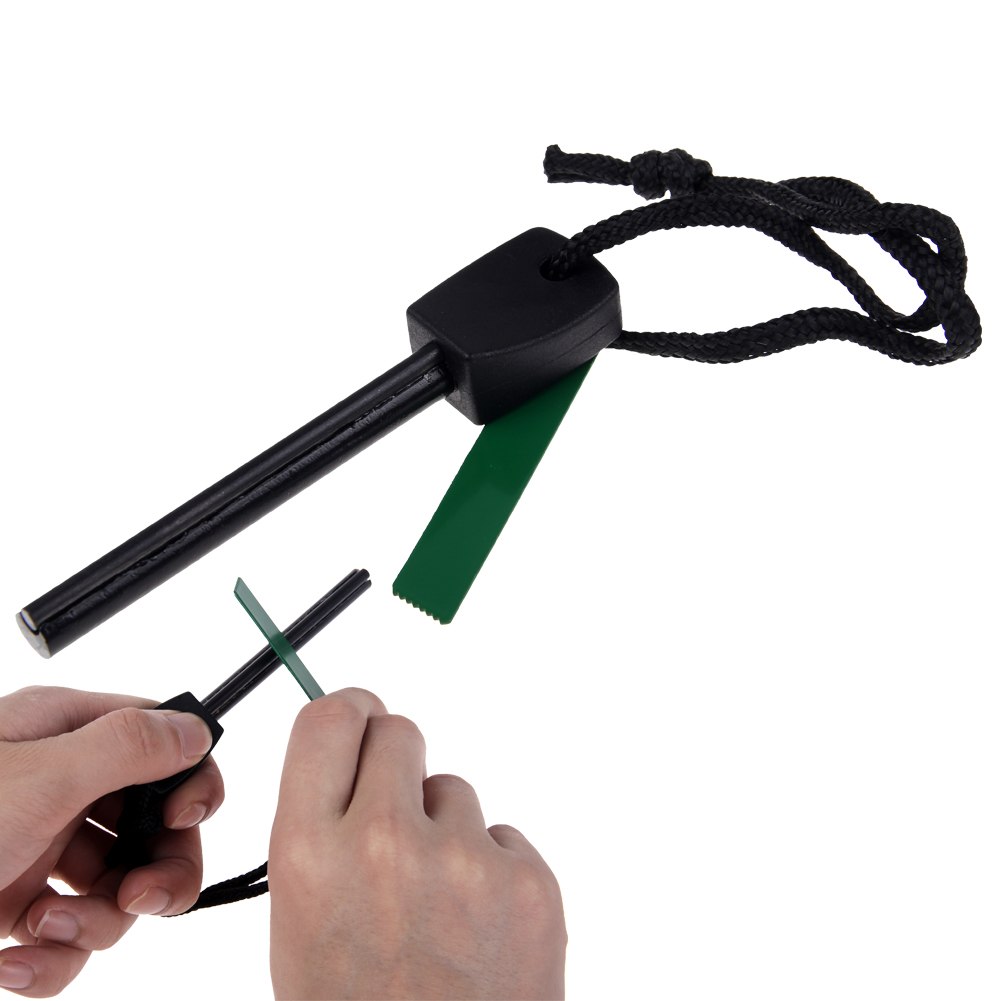 Survival Magnesium Flint And Steel Striker Fire Starter Lighter Stick