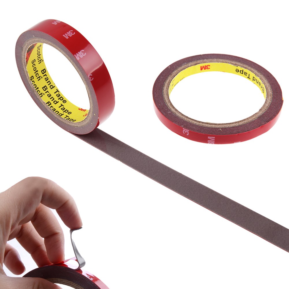 3M Car Molding Double Faced Sided Adhesive Foam Red Tape For Auto Width