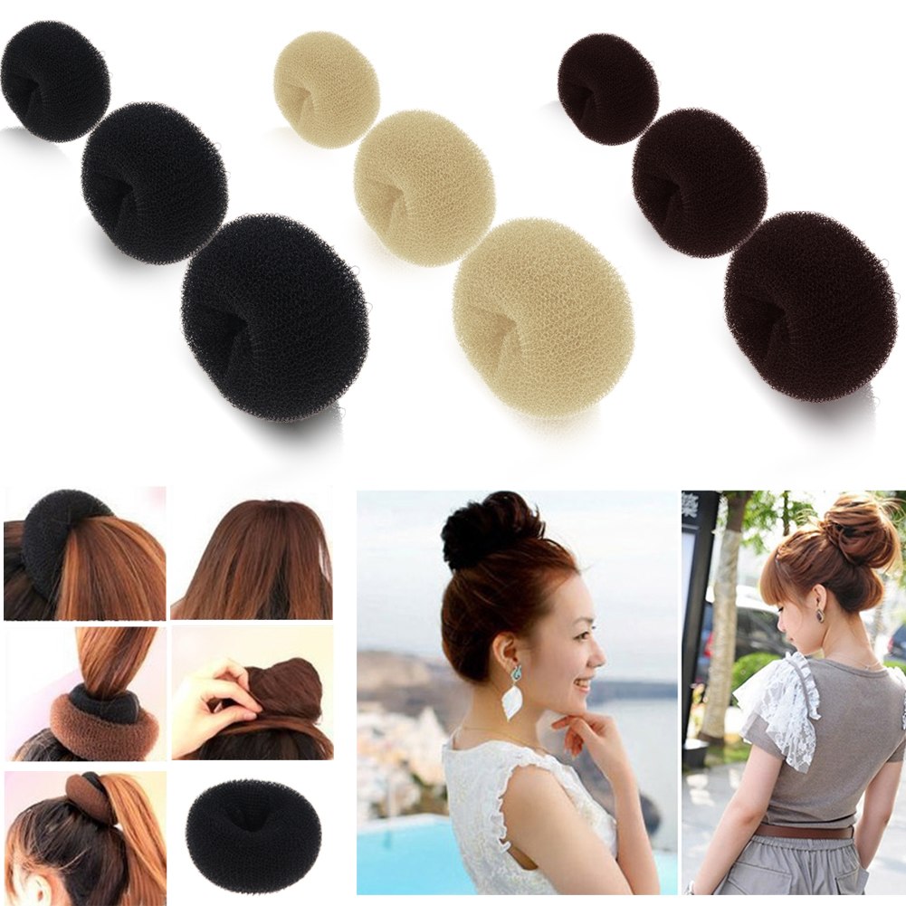 Women Girl Magic Blonde Donut Hair Ring Bun Former Shaper Hair Styler