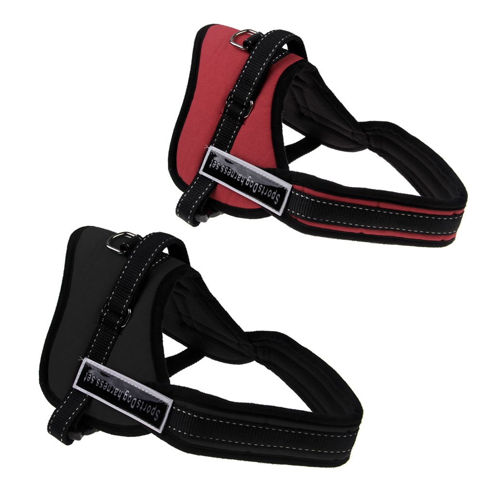 Adjustable Padded Dog Pulling Sports Nylon Chest Harness Heavy Duty