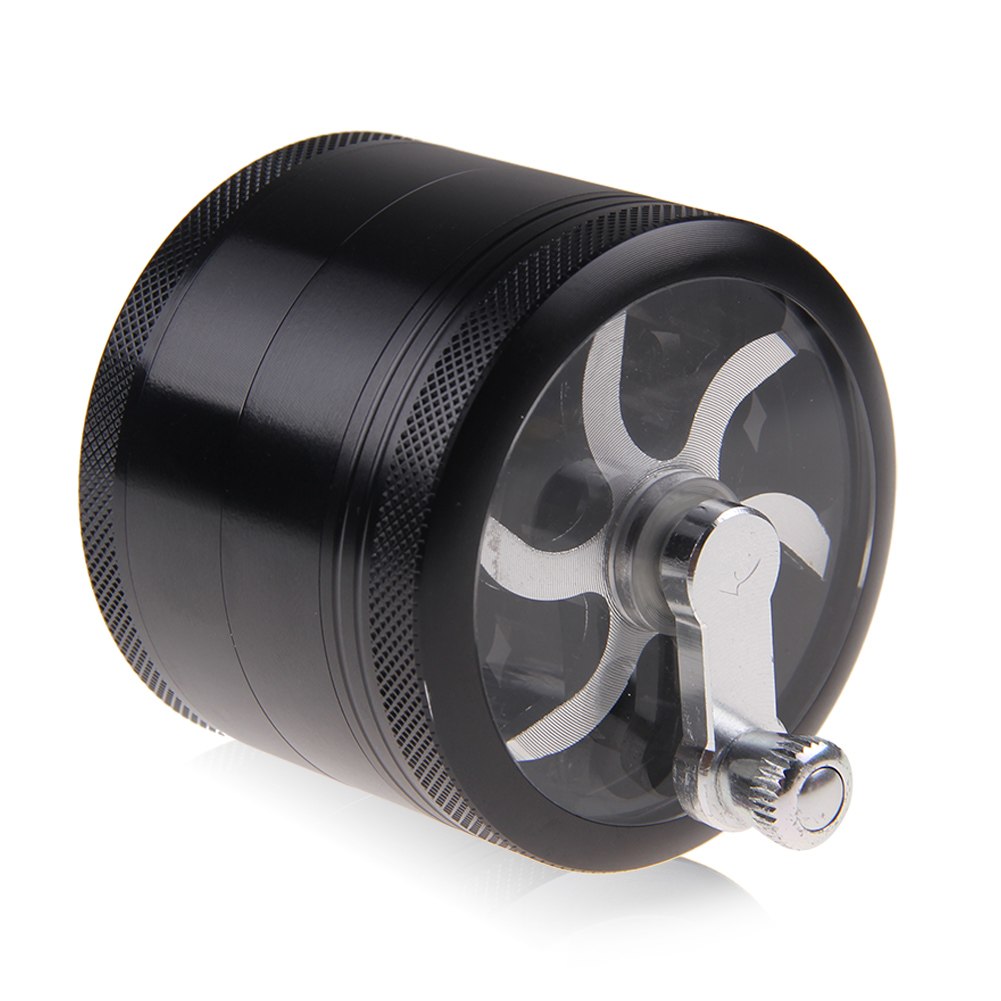 NEW 4 Layers Hand Crank Weed Marijuana Bud Herb Spice Tobacco Grinder