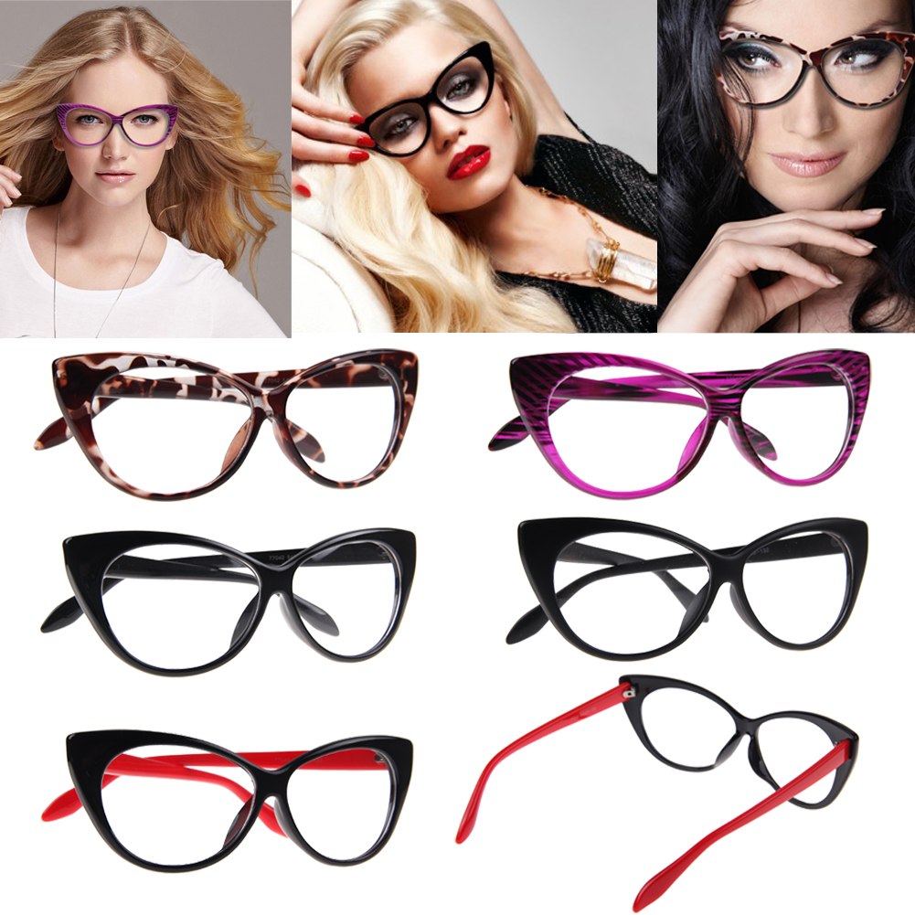 Luxury New 50s/60s Style Clear Lens Cat Eye Sunglasses ...