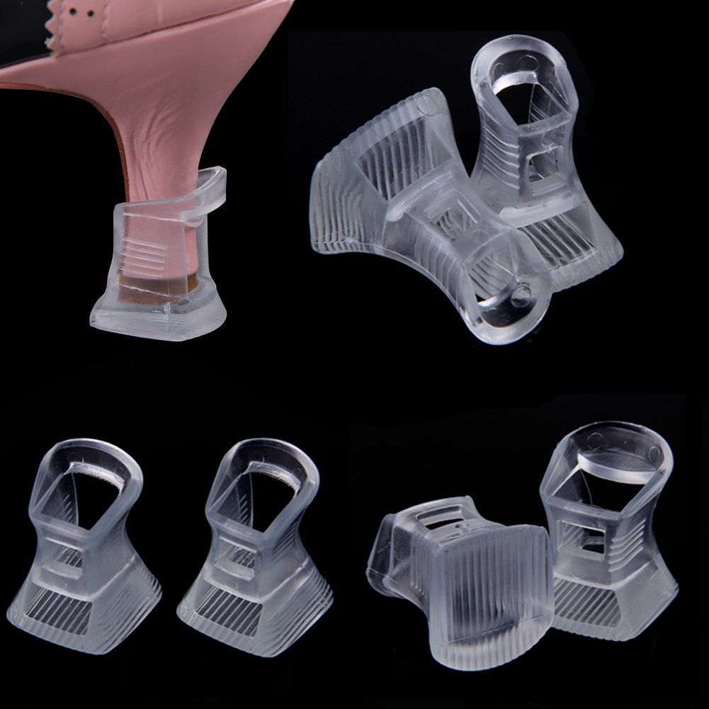 1 Pair Stiletto High Heel Protectors Case Covers Shoes Stoppers Clear