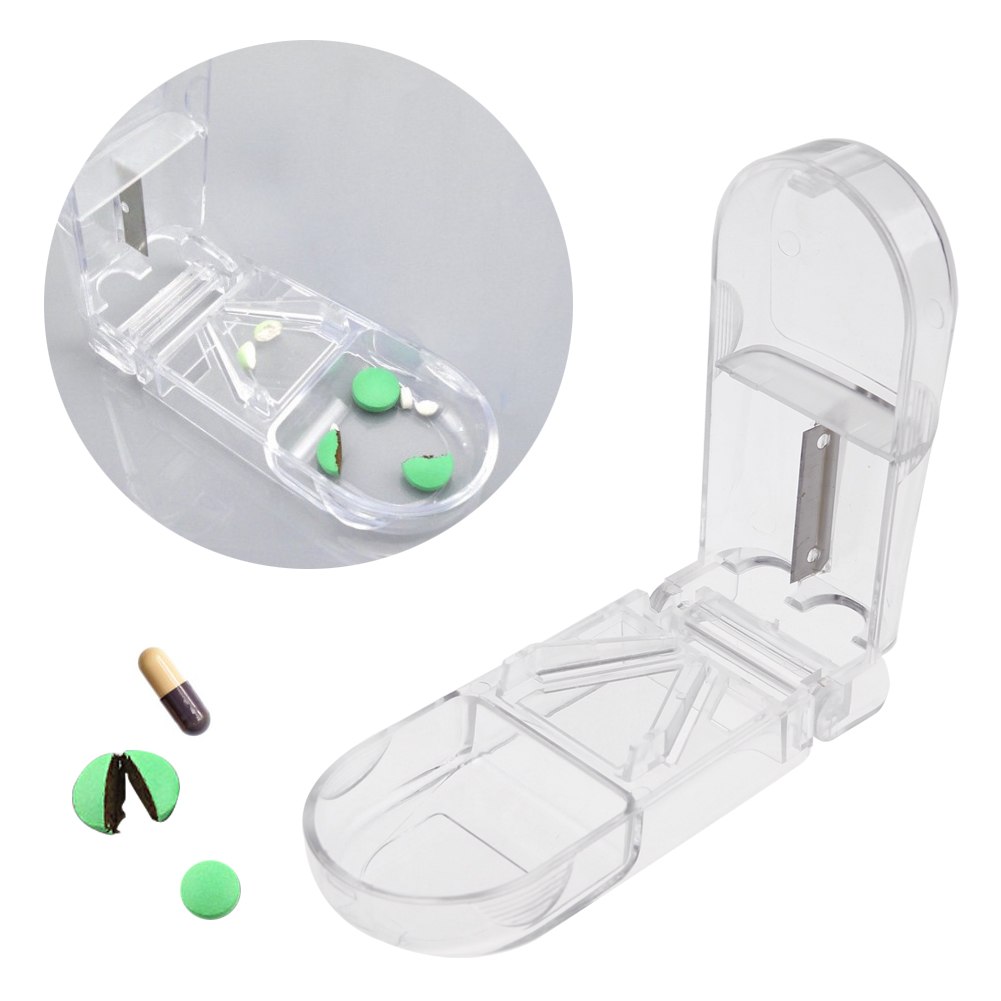 Mini Clear Cutter Cut Pills Tablet Splitter Divider Cut Any Shape Pill