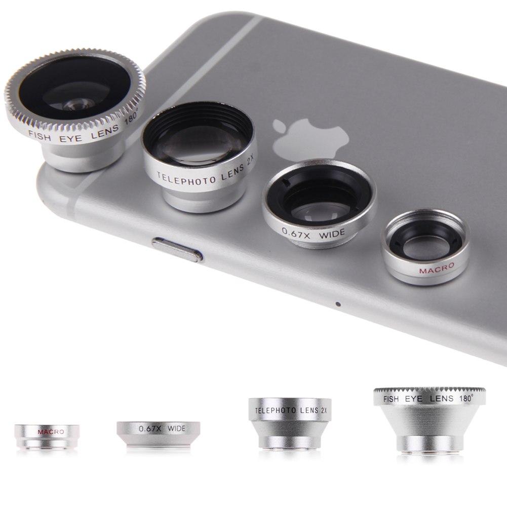 4in1 Fish Eye+Wide Angle Macro Telephoto Lens Camera for iPhone 6 6Plus Samsung eBay