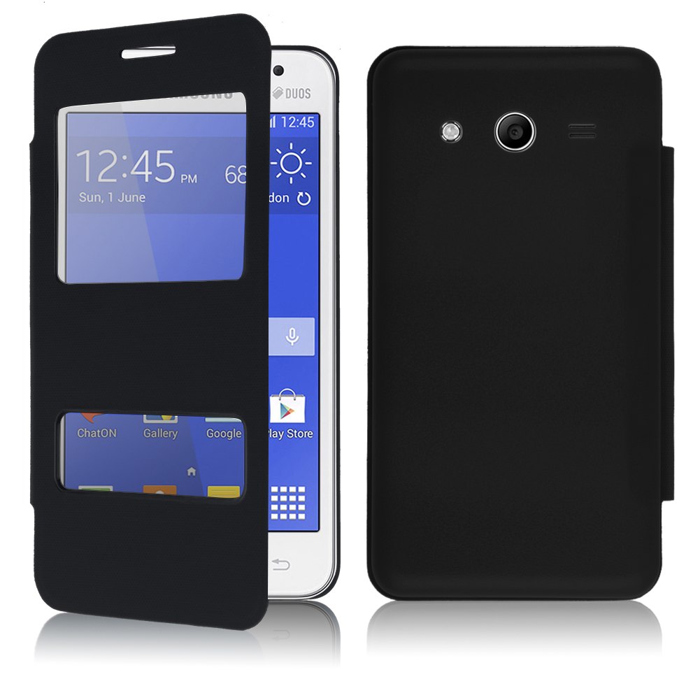 Cover For Samsung Galaxy Core II/2 SMG355H Leather Batteries Case Skin