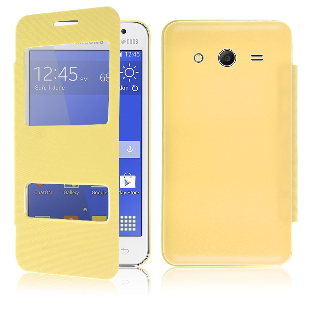 Cover For Samsung Galaxy Core II/2 SMG355H Leather Batteries Case Skin