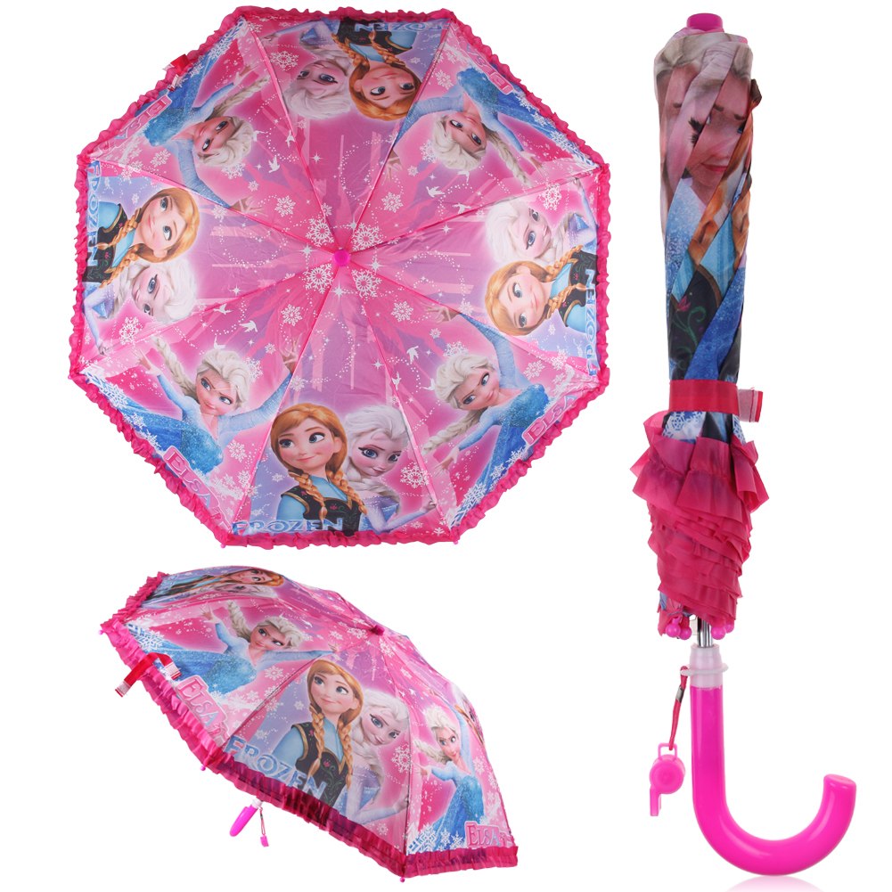 Frozen Kids Umbrella Disney Anna & Elsa Folding Parasol Girls Gift