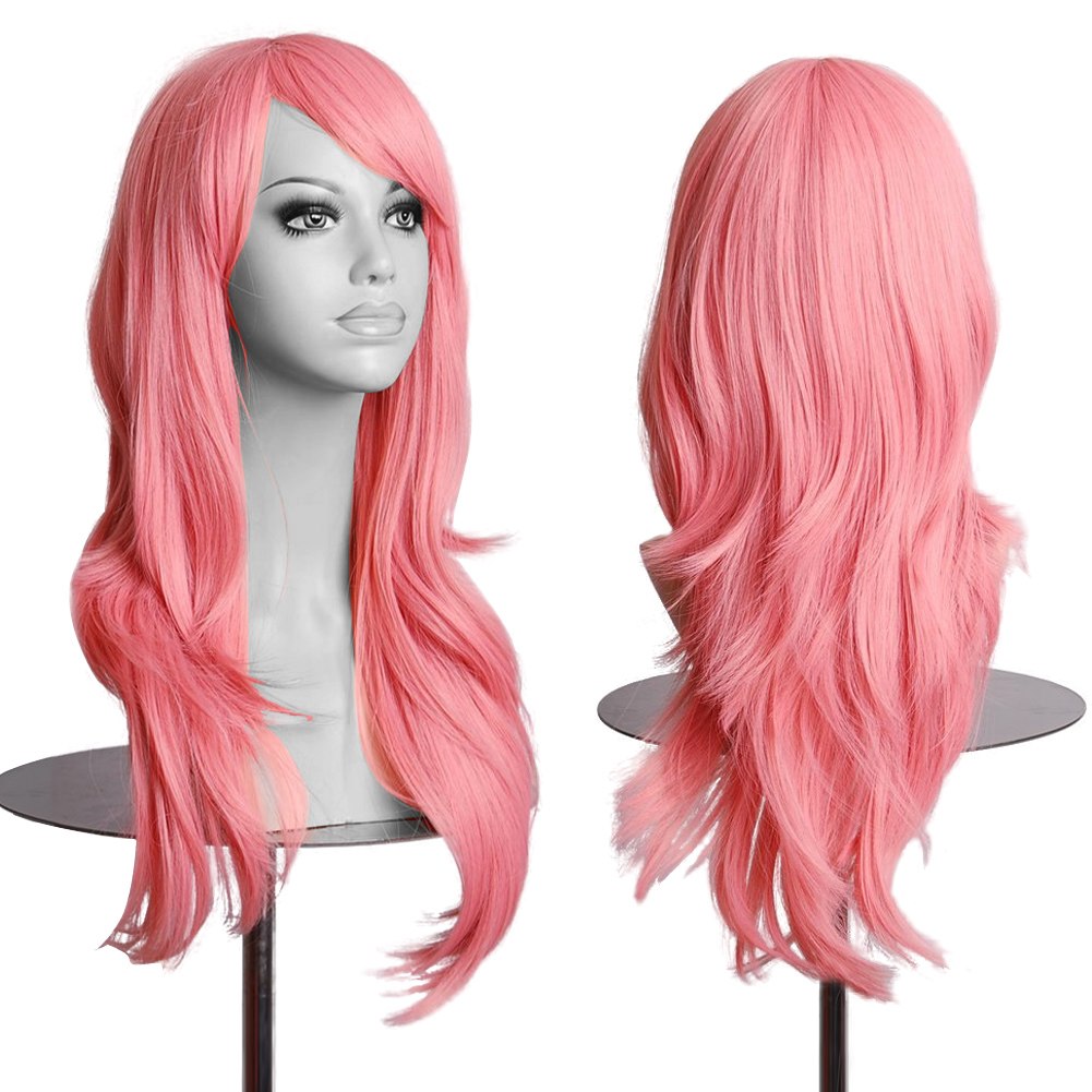 Womens Long Full Wigs Straight Curly Wavy Hair Synthetic Anime Cosplay Wig  eBay