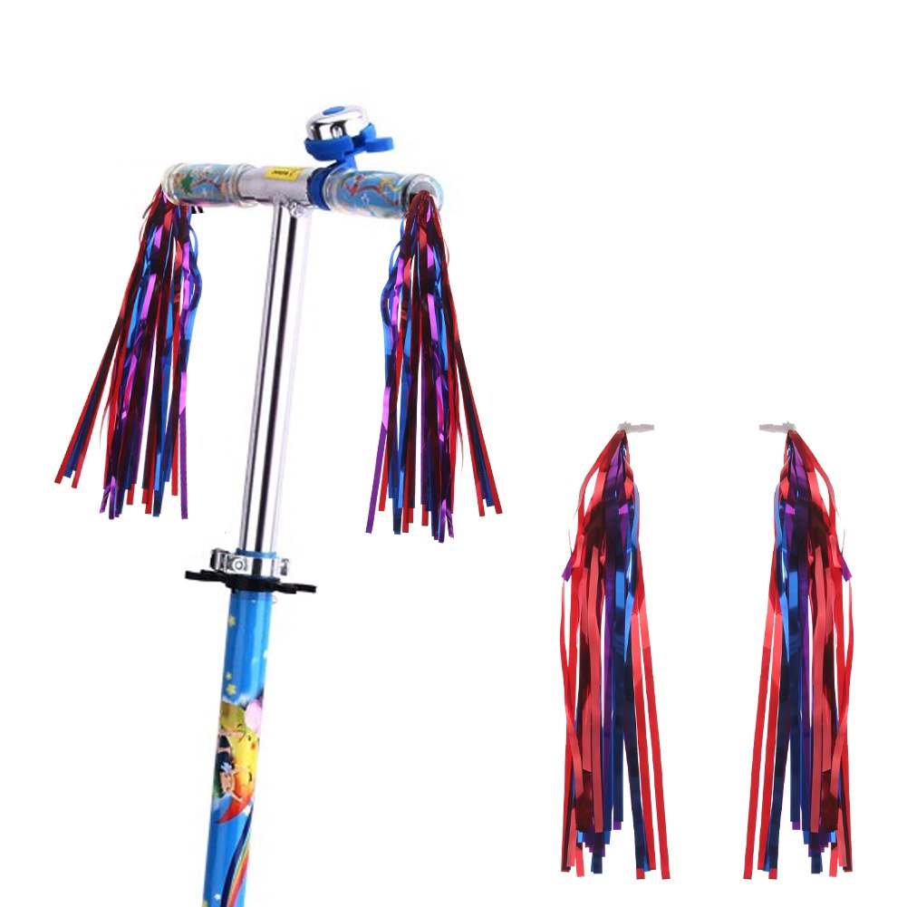 1 Pair Bicycle Bike Cycling Tricycle Handlebar Streamers Tassels Kids Girls