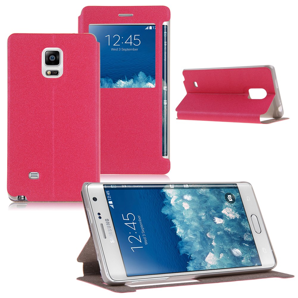 Leather View Window Case Cover Stand For Samsung Galaxy Note 4 / Note