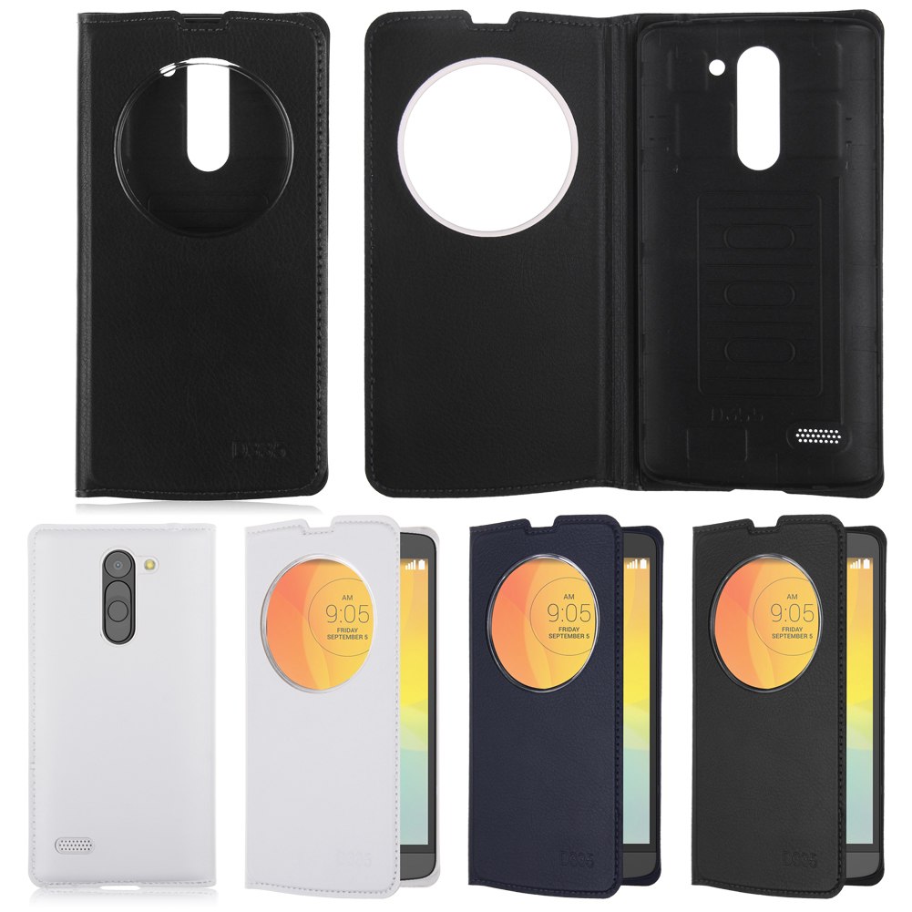 Quick Circle Window View Leather Flip Battery Cover Case Skin For LG
