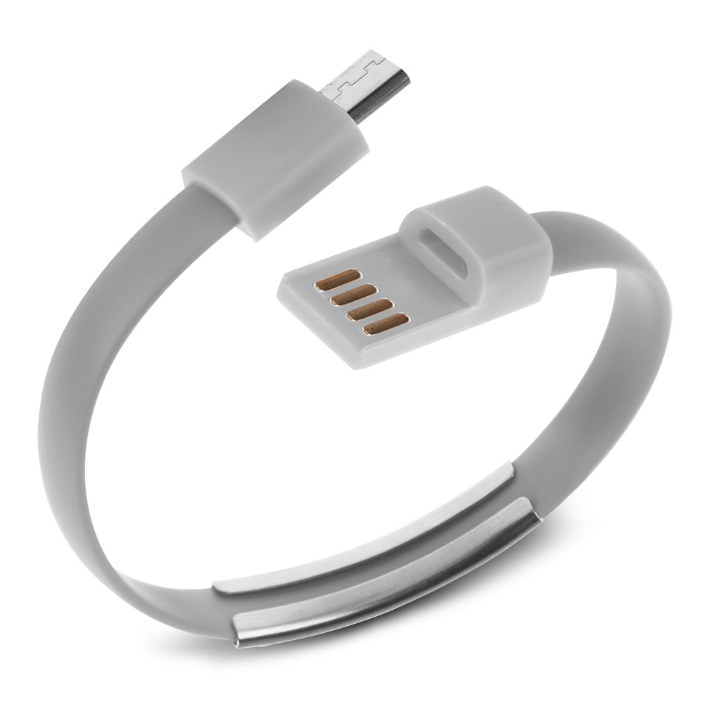 Micro USB Vers USB Données Chargeur Câble Bracelet EN Silicone Pour