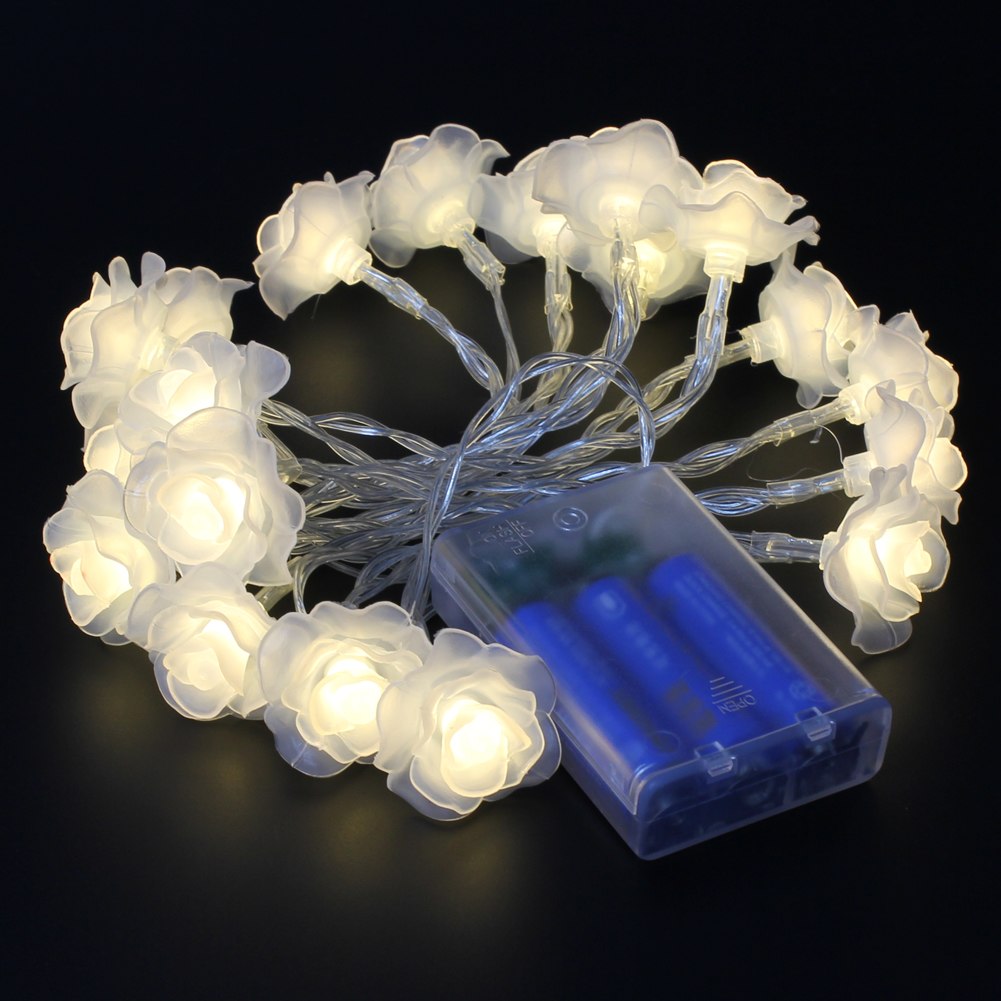 20 rose flower led battery operated fairy string lights 20 rose flower led battery operated fairy string lights