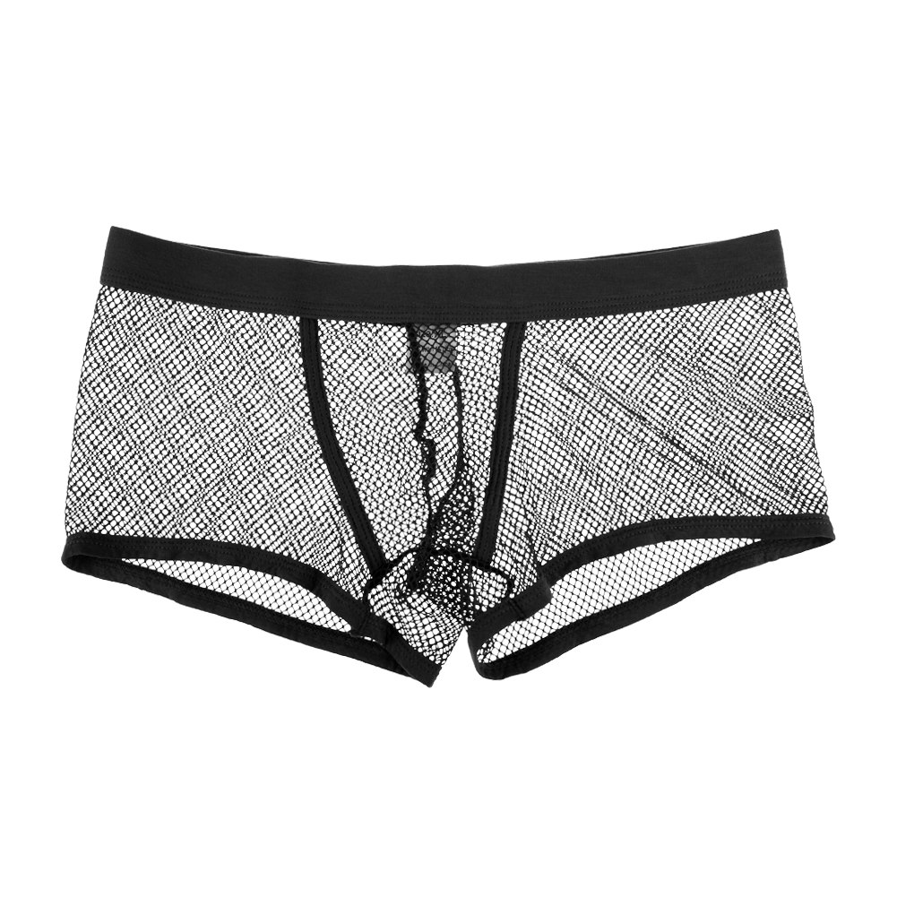 Sexy Mens THIN Mesh Underwear Boxer Briefs Shorts See Through Trunks