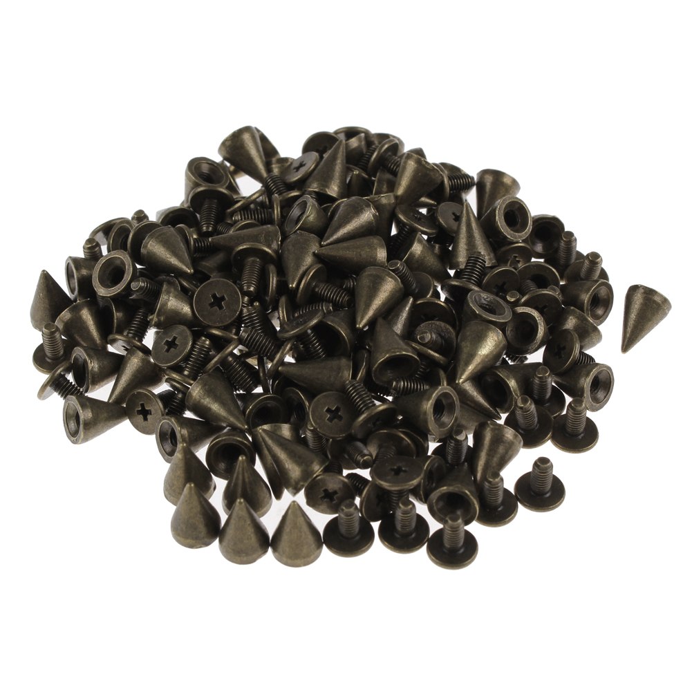 Spikes Studs,100 Sets Punk Cone Punk Cone Studs Metal Rivet Spikes Exceptional Reliability