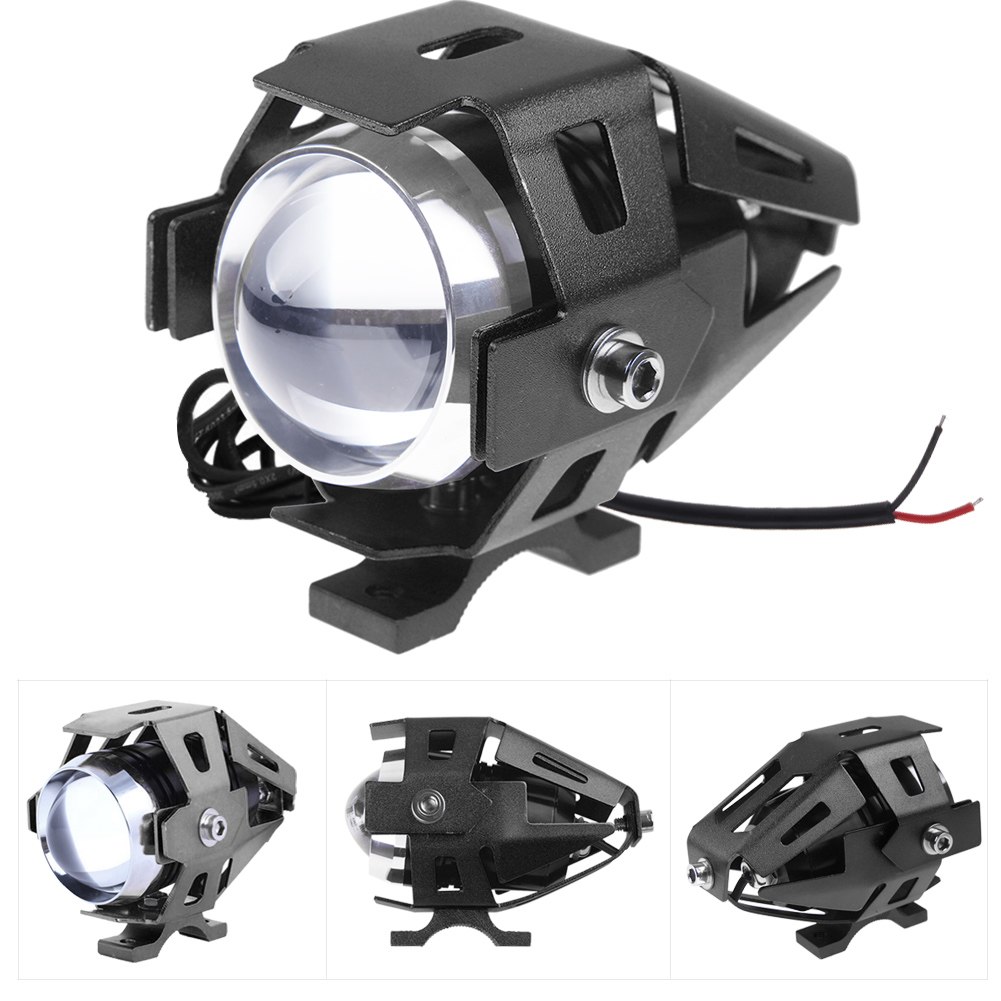 Motorcycle LED Running Light Kit 125W Fog Spot Work Lamp Bright White