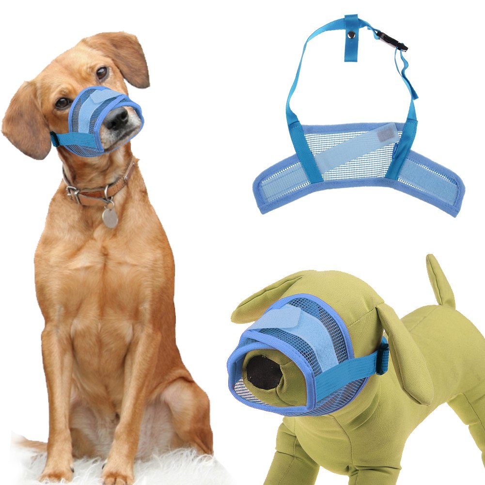 Dog Pet Safety Adjustable Breathable Muzzle Stop Biting Barking Nipping