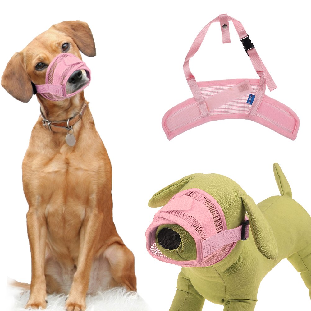 Adjustable Pet Dog Mask Mouth Mesh Muzzle Grooming Anti Chew Barking
