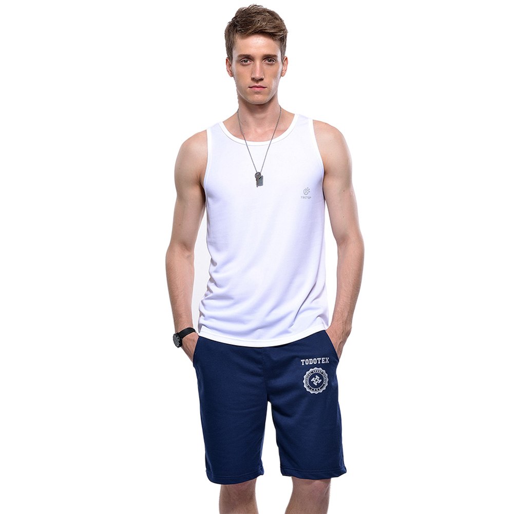 Men's Casual Singlet Tank Tops Wife Beater Sports Shirt Slim Fit