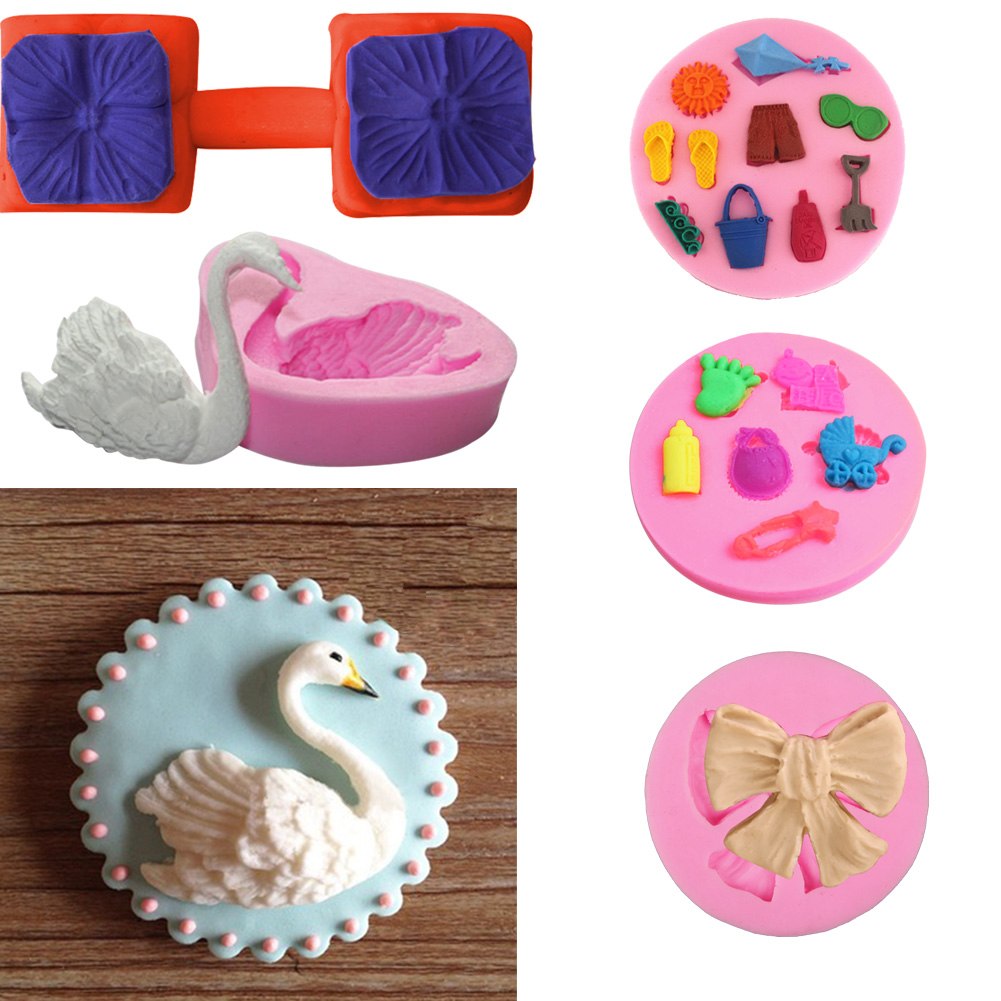 Silicone Fondant Mould Cake Decorating Chocolate Baking ...