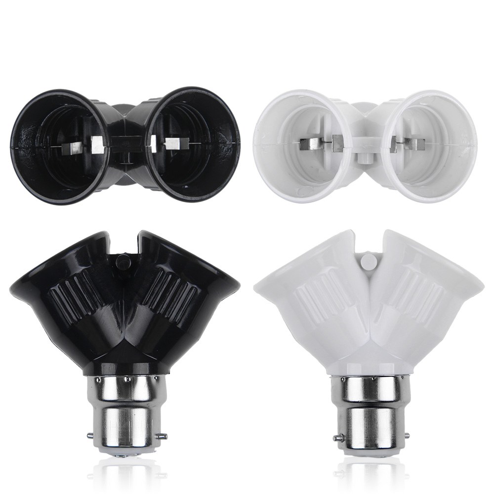 B22 To 2 x E27 Light Bulb Lamp Converter Adapter Splitter