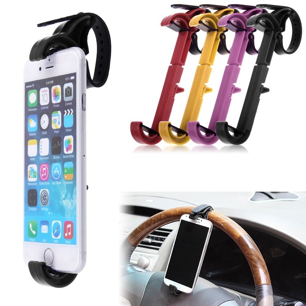 Car Steering Wheel Navigation Phone Universal Drive Mobile Mount Holder