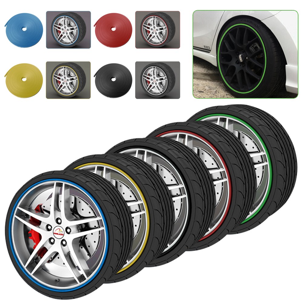 8M Vehicle Car Tuning Alloy Wheel Rim Protectors Tire Guard Line Rubber