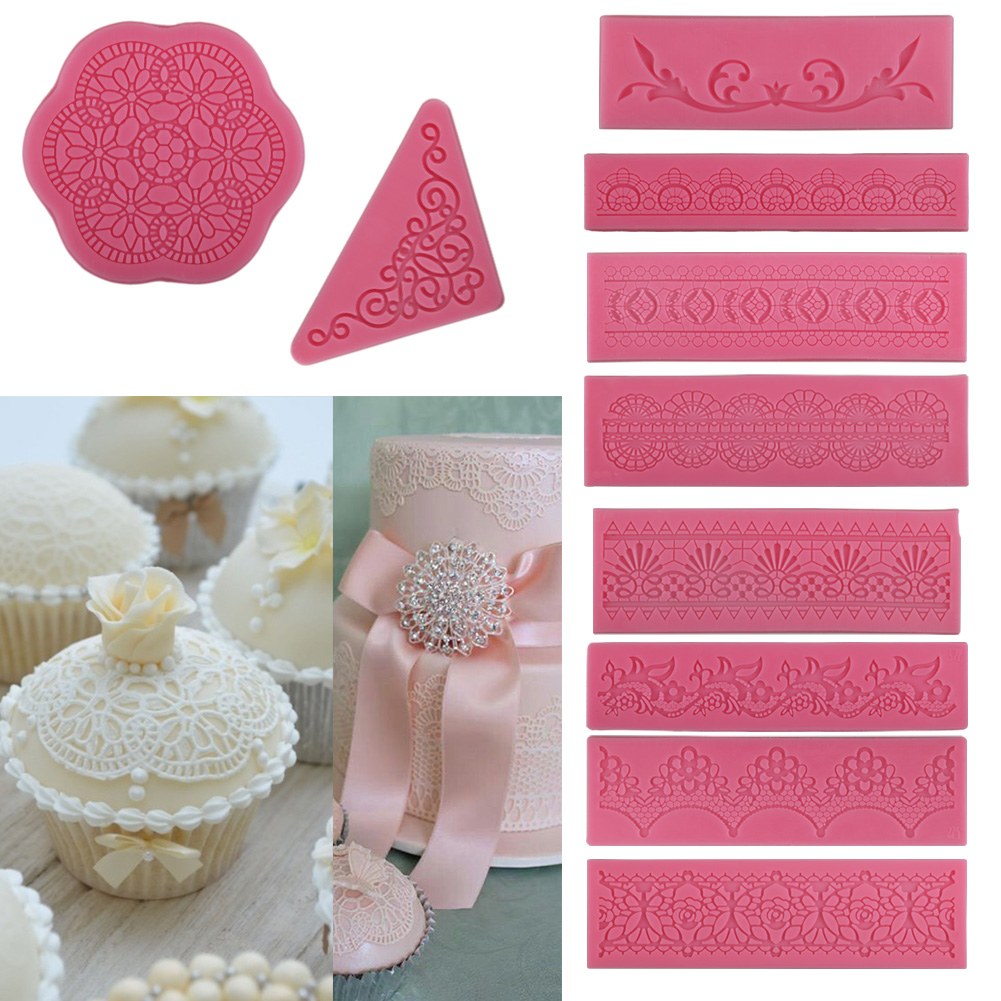Silicone Mould Lace Fondant Embosser Cake Baking Molds Chocolate