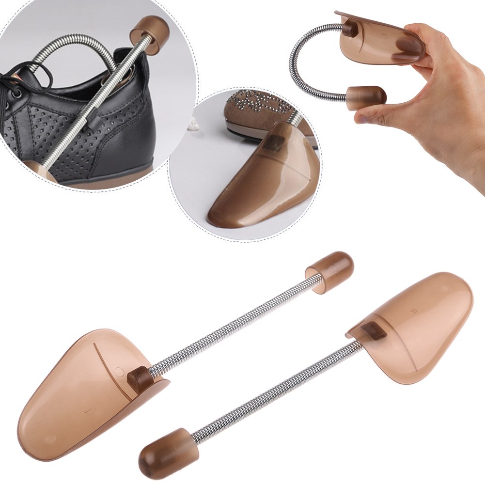 2pcs Spring Loaded Plastic Mens Women Shoe Trees Support Stretcher