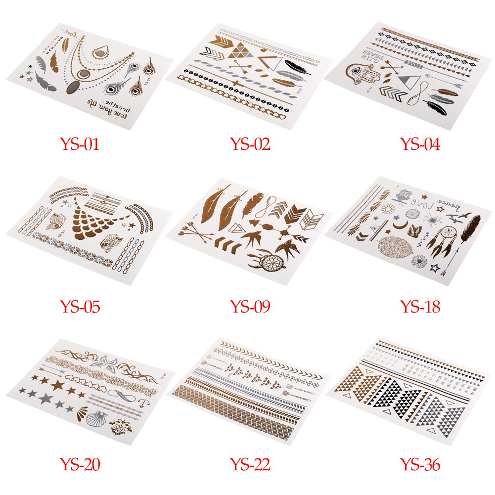 flash adhesive tattoo once temporary gold silver bracelet flash adhesive tattoo once temporary gold silver bracelet