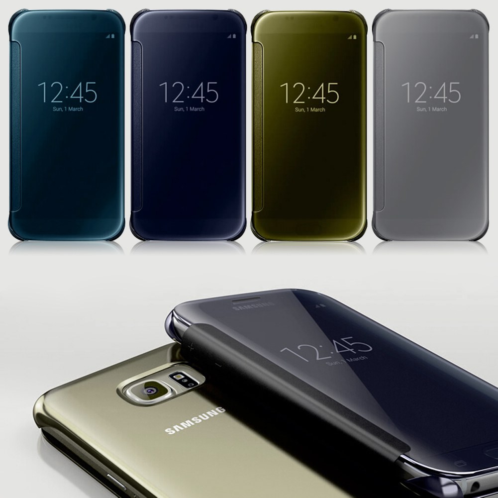 luxury mirror smart flip leather clear view cover for luxury mirror smart flip leather clear view cover for
