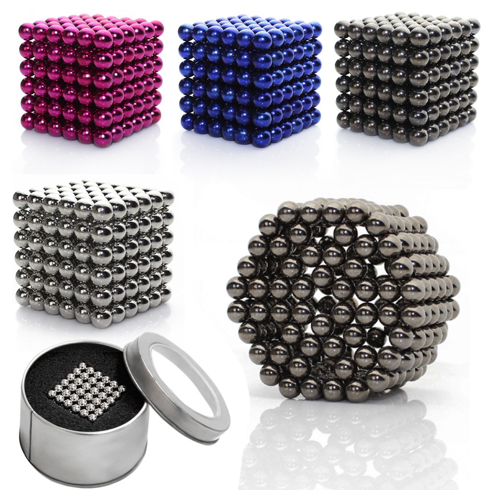 216x 5mm Cube Puzzle Balls Spacer Beads Kids