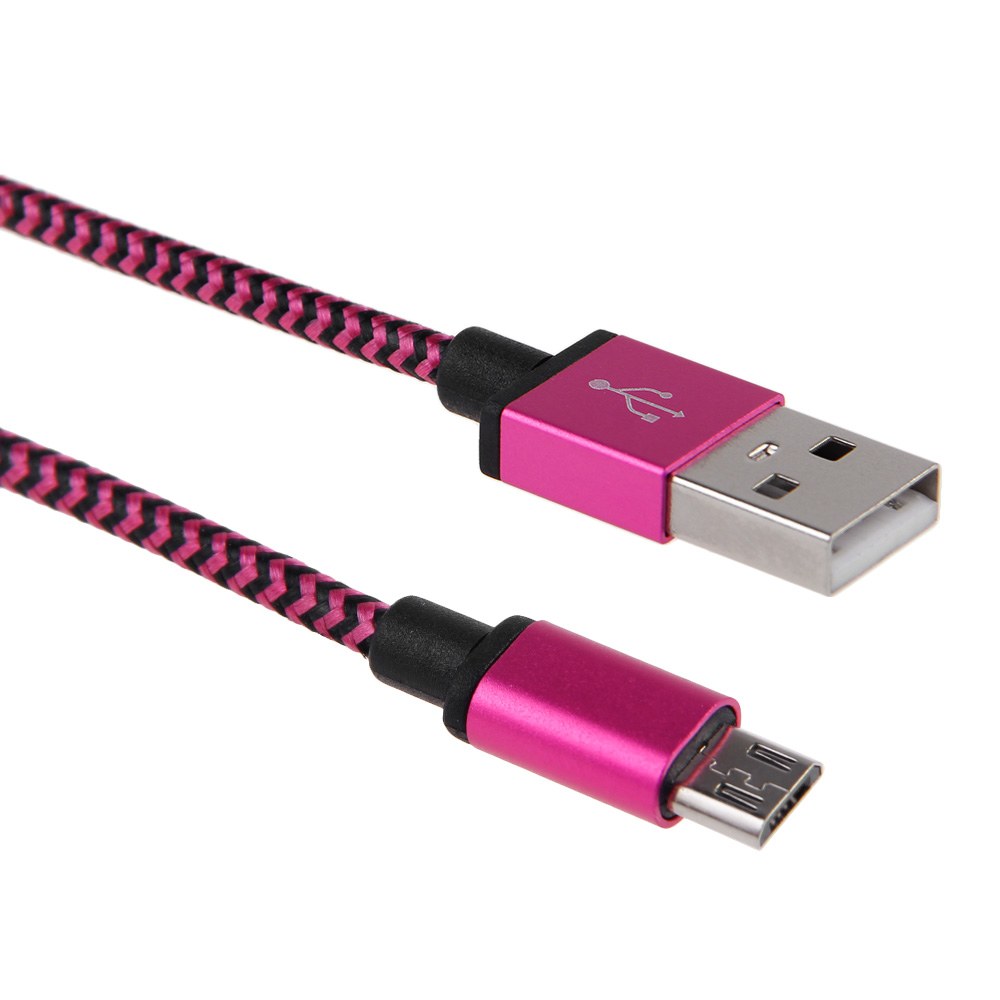 Aluminum Metallic Braided Micro USB Data Sync Charger Cable for Android Phones eBay