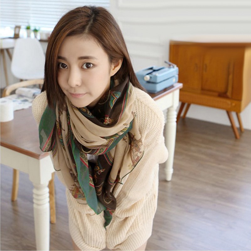 Fashion Women Long Cotton Scarf Wrap Ladies Shawl Girls Large Silk