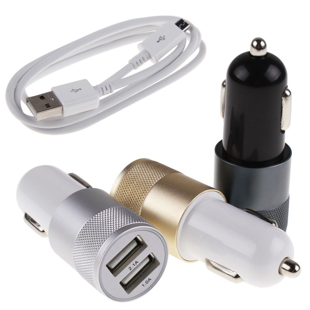 micro usb cable 2 ports usb 2 1a 1a car charger adapter micro usb cable 2 ports usb 2 1a 1a car charger adapter