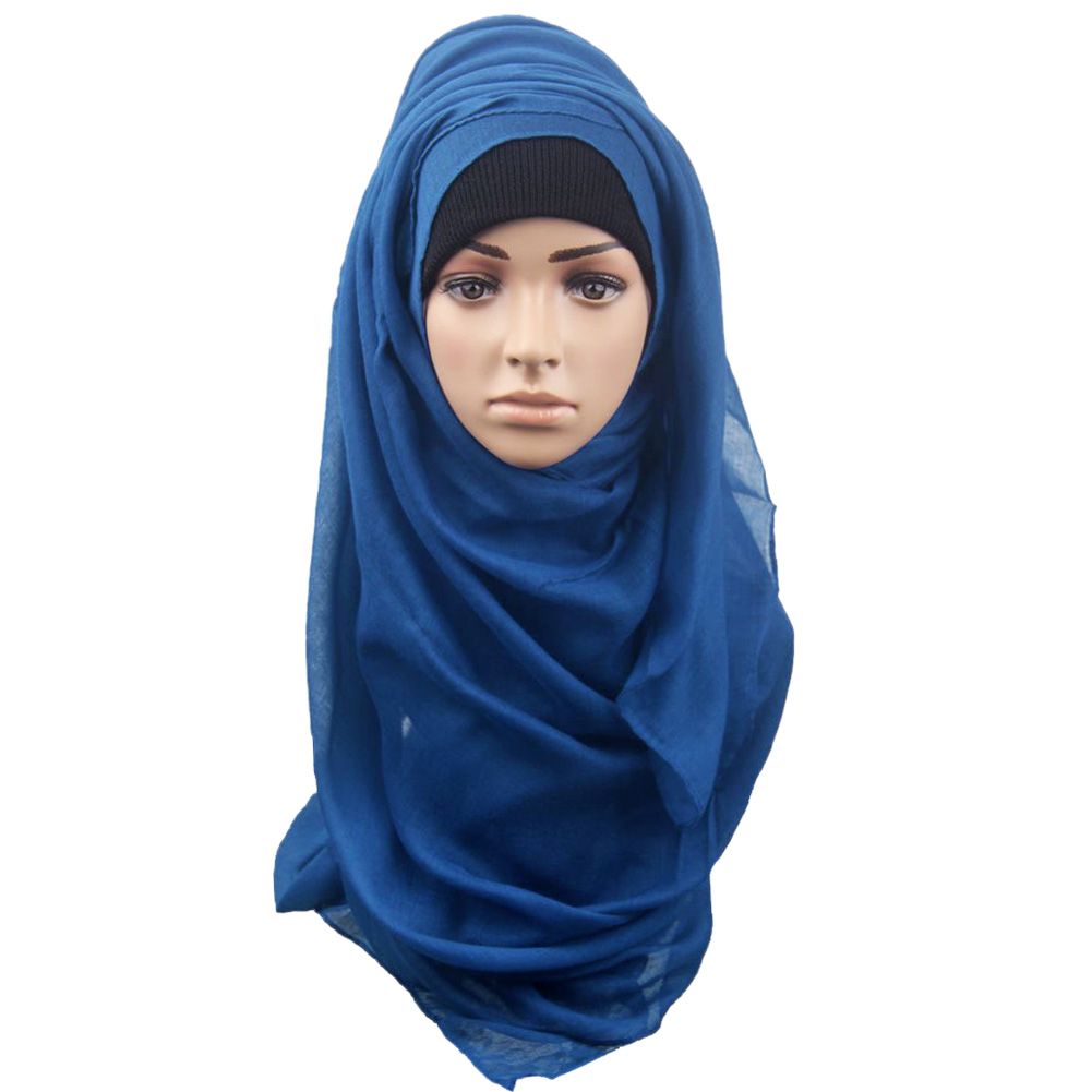 Large Soft Hijab Solid Color Muslim Style Scarves Wraps Scarf Neck Head