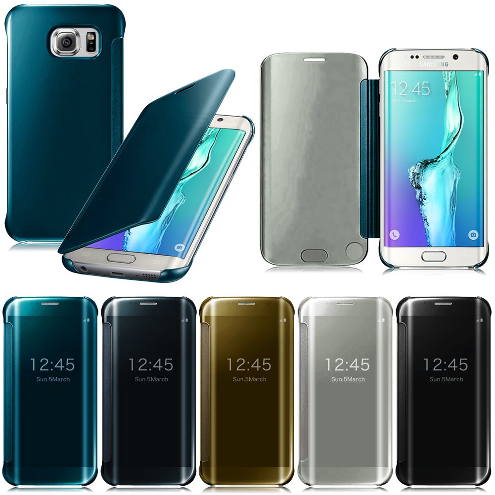 Specchio flip smart custodie cover case per samsung galaxy s6 edge ...