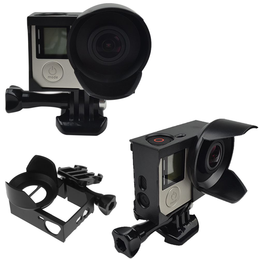 Sunshade Lens Hood Sun Shade Shield Cap Case Housing Frame GoPro Hero