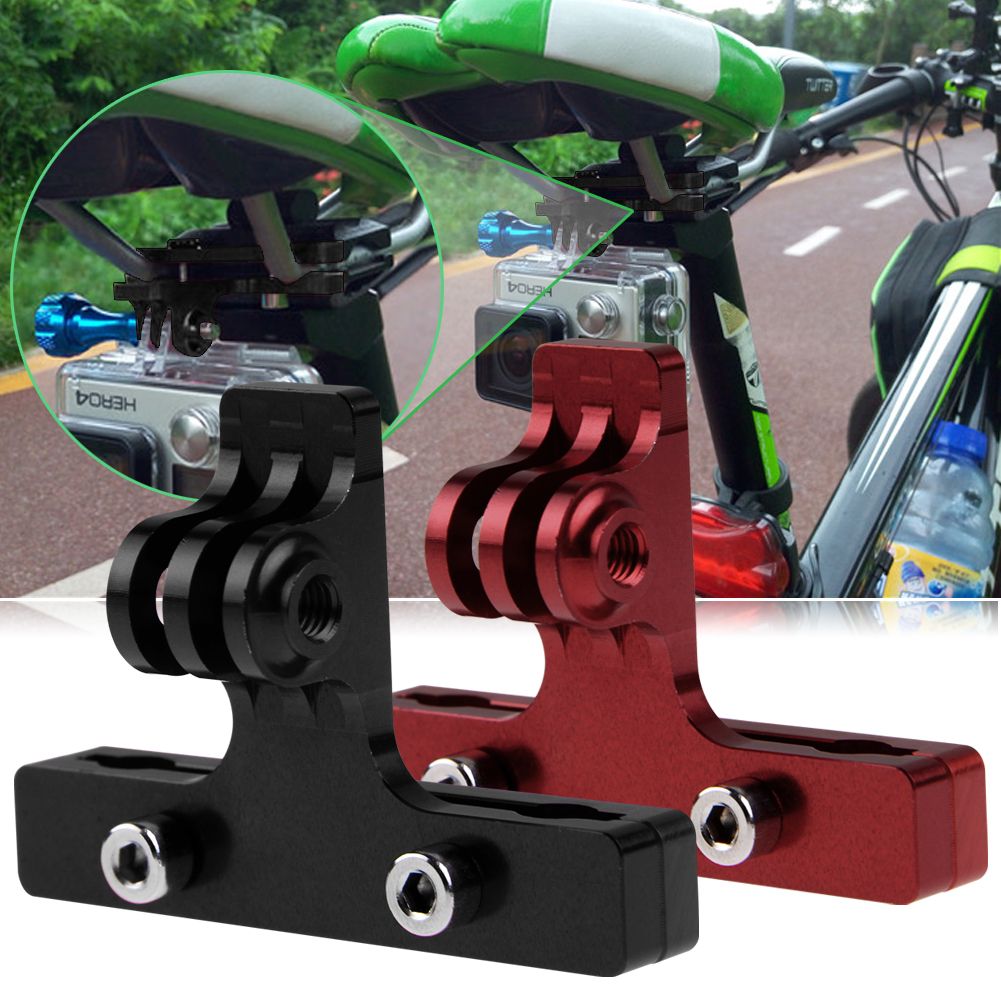 Aluminum Bike Bicycle Racing Saddle Rail Mount Clamp For GoPro 2 3+ 4