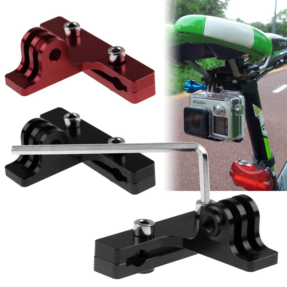 Aluminum Bike Bicycle Saddle Rail Racing Camera Mount For GoPro Hero 2