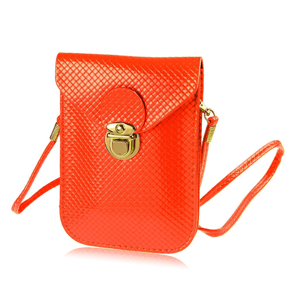 PU Leather Neck Bag Shoulder Large Purse Cross Body Travel Cord Money