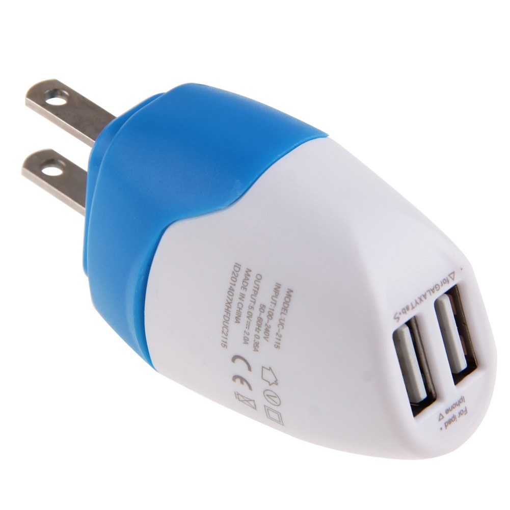 2A EU/US Plug USB AC Wall Charger Travel Power Adapter for iPhone iPod